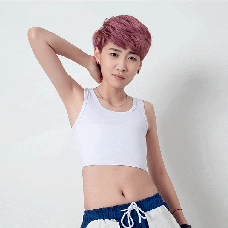 Women Chest Breast Binder Trans Les Lesbian Short Shaper Corset Tomboy Elastic Band Strap Pullover Undershirt Vest Tank Tops