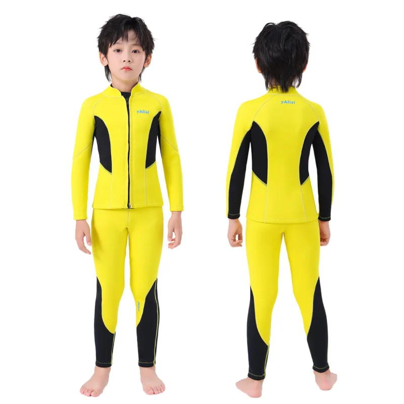 Детский гидрокостюм 2 шт./компл. термокупальник из неопрена толщиной 5 мм полный