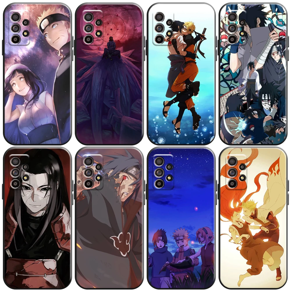 

Japan NARUTO Anime Phone Case For Samsung Galaxy A01 A02 A10 A10S A20 A22 4G 5G A31 Liquid Silicon Silicone Cover Back Funda