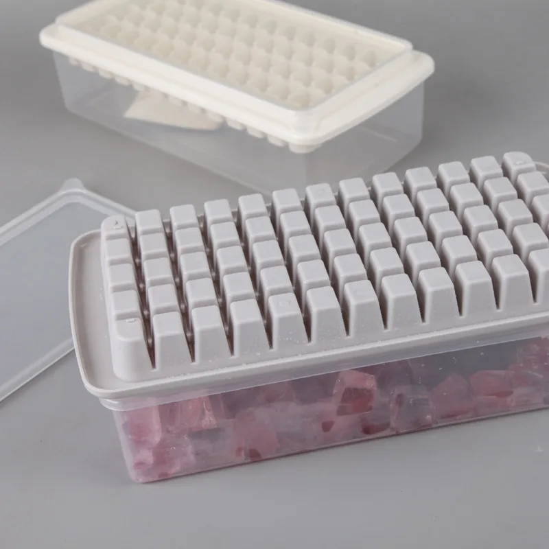 

65/98 Grids Small Ice Cube Mould Box With Lid & Scoop Popsicle Molds Maker Tray Ice Cream DIY Tool Bar Kitchen Accessories