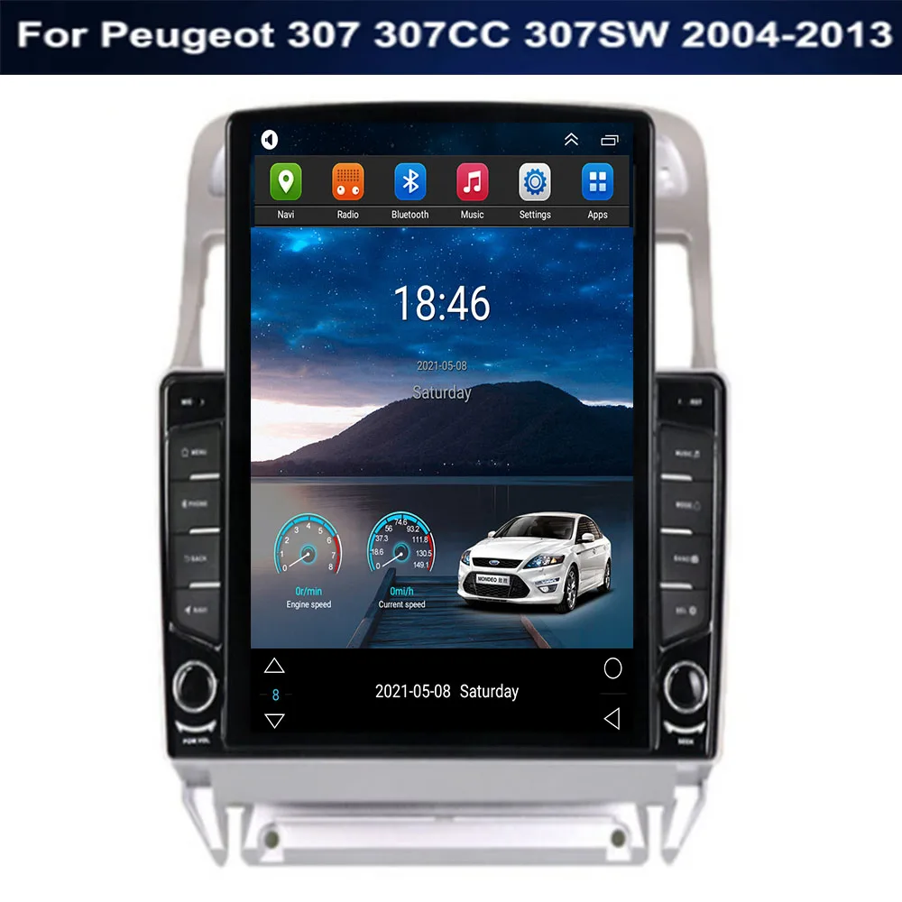 

9.7" Android 12 For Peugeot 307 307CC 307SW 2004-2013 Tesla Type Car Radio Multimedia Video Player Navigation GPS RDS