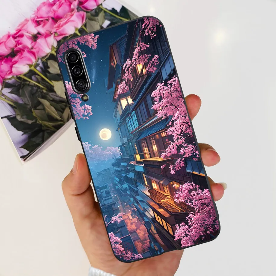 Для Samsung Galaxy A90 5G чехол популярный цветок мягкий силиконовый для телефона Fundas A 90