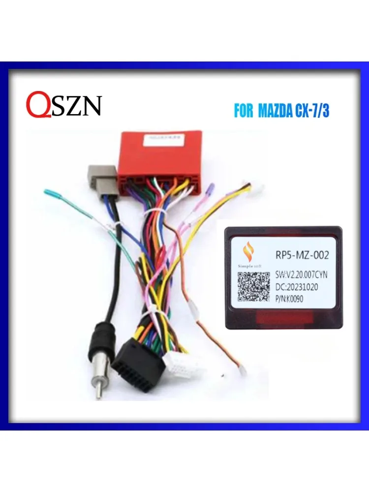 

Автомобильный радиоприемник Canbus Box MZ-SS-06/MZ-SS-02/RP5-MZ-002 для MAZDA/CX-7/3 2014 года, для 2004-2009 MAZDA 3/AELA, жгут проводов, кабель питания