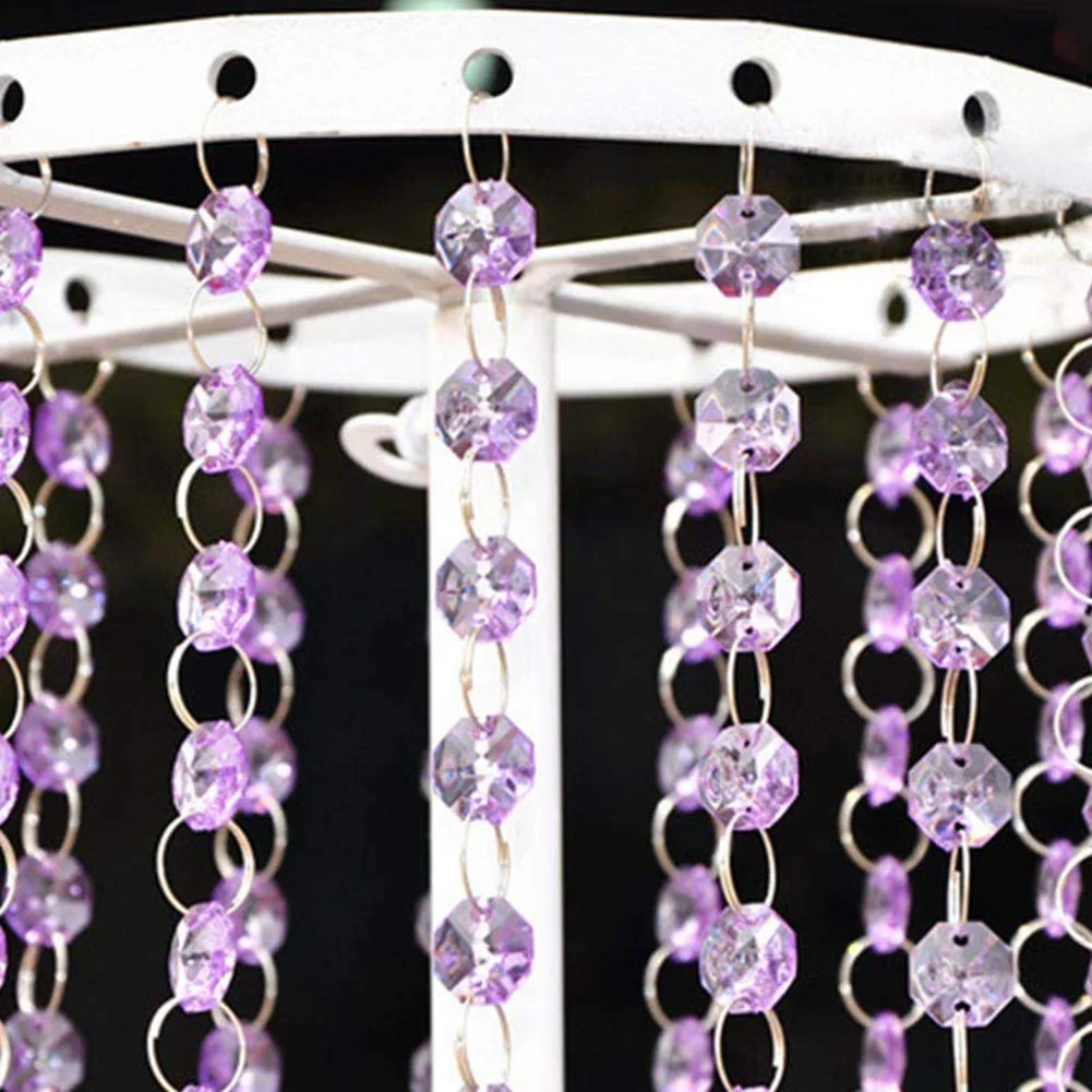 

33FT/10m Acrylic Bead Garland Chandelier Hanging Window Garland Curtain Pendant Romantic Wedding DIY Party Decoration