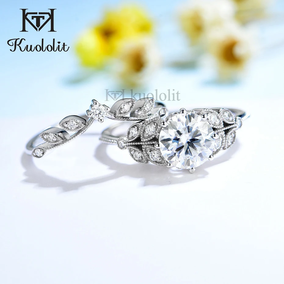 

Комплект колец Kuololit из белого золота 585 дюйма, 14 к, 10 к, для женщин, карат