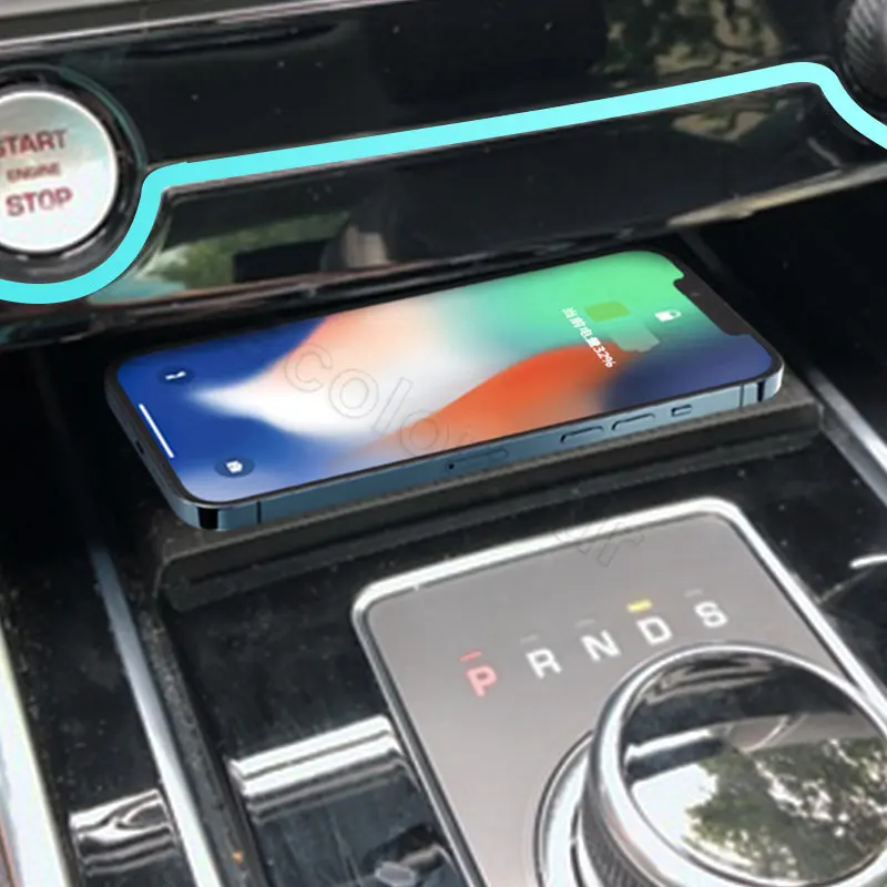 Wireless charger for Jaguar F-Pace XF XE XFL 2017 2018 2019 fast charge phone holder for iPhone car accessories