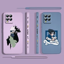 Anime Naruto Itachi Kakashi For OPPO Realme 50i 50A 9i 8 6 Pro Find X3 Lite GT Master A9 2020 Liquid Left Rope Phone Case Capa