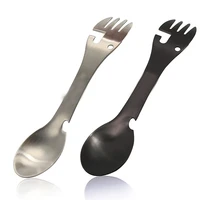 multi tools camping hike knife fork spoon picnic gadget utensil bottle can opener portable gear stainless steel spork