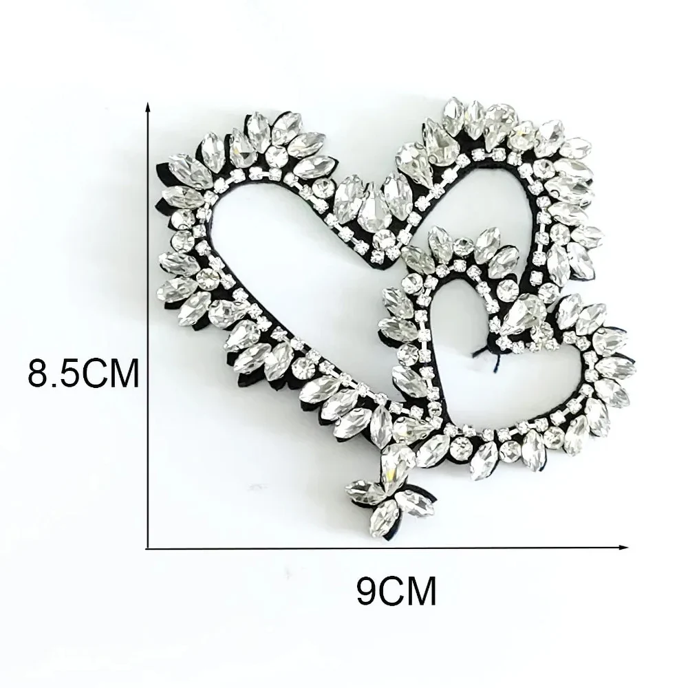 9*8 5 см/11*11 см бусины ручной работы с большим сердцем нашивка для шитья ажурное