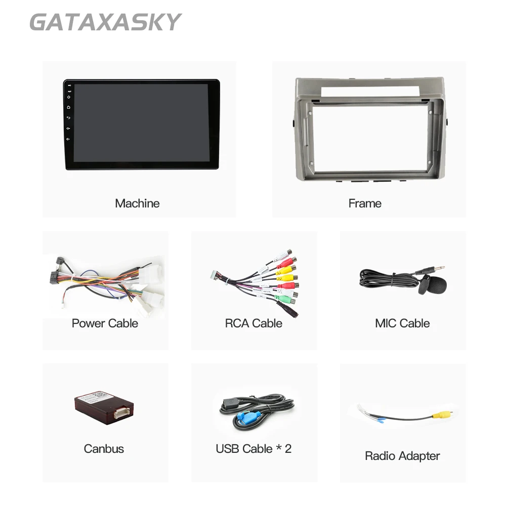 Автомагнитола GATAXASKY 9 дюймов мультимедийный плеер для Toyota Corolla Verso 2004-2009 Carplay Wi-Fi