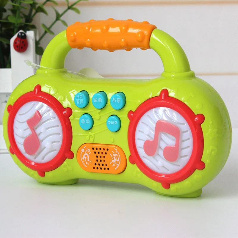 

Simulation Radio Kids Musical Instruments Story Toys for Girls Boys Children Led Lighting Up Educational Developing Flashing Toy
