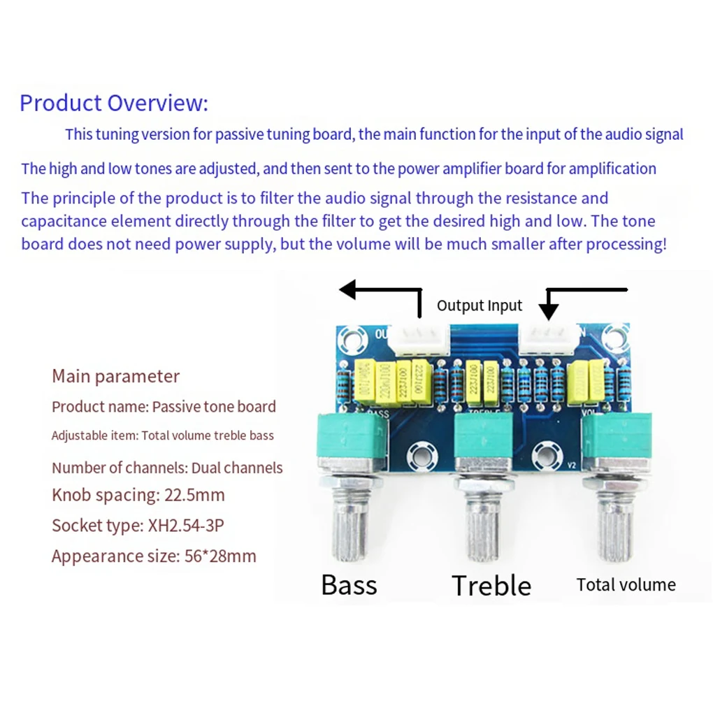 XH-M802 Passieve Toonbord Versterker Voorversterker Voedingsmodule Lage Hoge Geluid aigpassing Electonic Diy Electronische Print