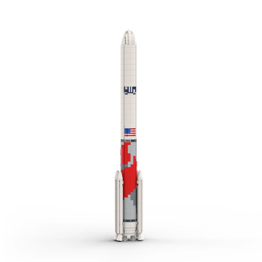 

Конструктор MOC 1:110 Space Rocket, тяжелый подъемник, Атлас V, пусковой коврик, транспортер, пусковая база, автомобиль, игрушка для детей, подарок на день рождения