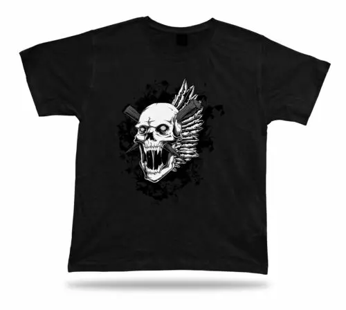 Футболка футболка подарок на день рождения крепкий череп колышка ретро эмблема