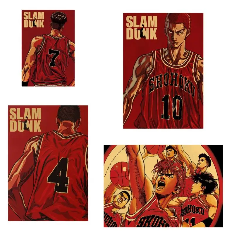 

Слэм Dunk крафт-бумага ретро постер сакуроги ханамичи рукава каэд Харуко аниме постер домашний Декор наклейки на стену в спальню подарок