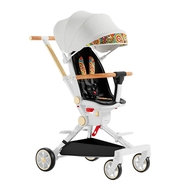 Baby Stroller Artifact Trolley Children Two-way Reclining Can Sit Baby Walking Baby High Landscape One-click Folding Stroller