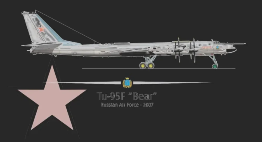 Футболка с стратегическим бомбардиром русских ВВС Tu-95 Bear 100% хлопок круглым