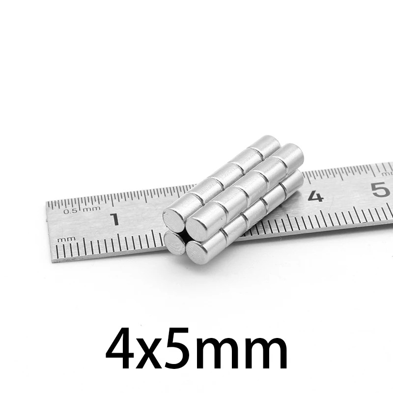

20/50/100/200/500/1000PCS 4x5 Round Rare EarthMagnets Disc N35 Small Round Fridge Permanent Neodymium Magnet Strong 4x5mm 4*5