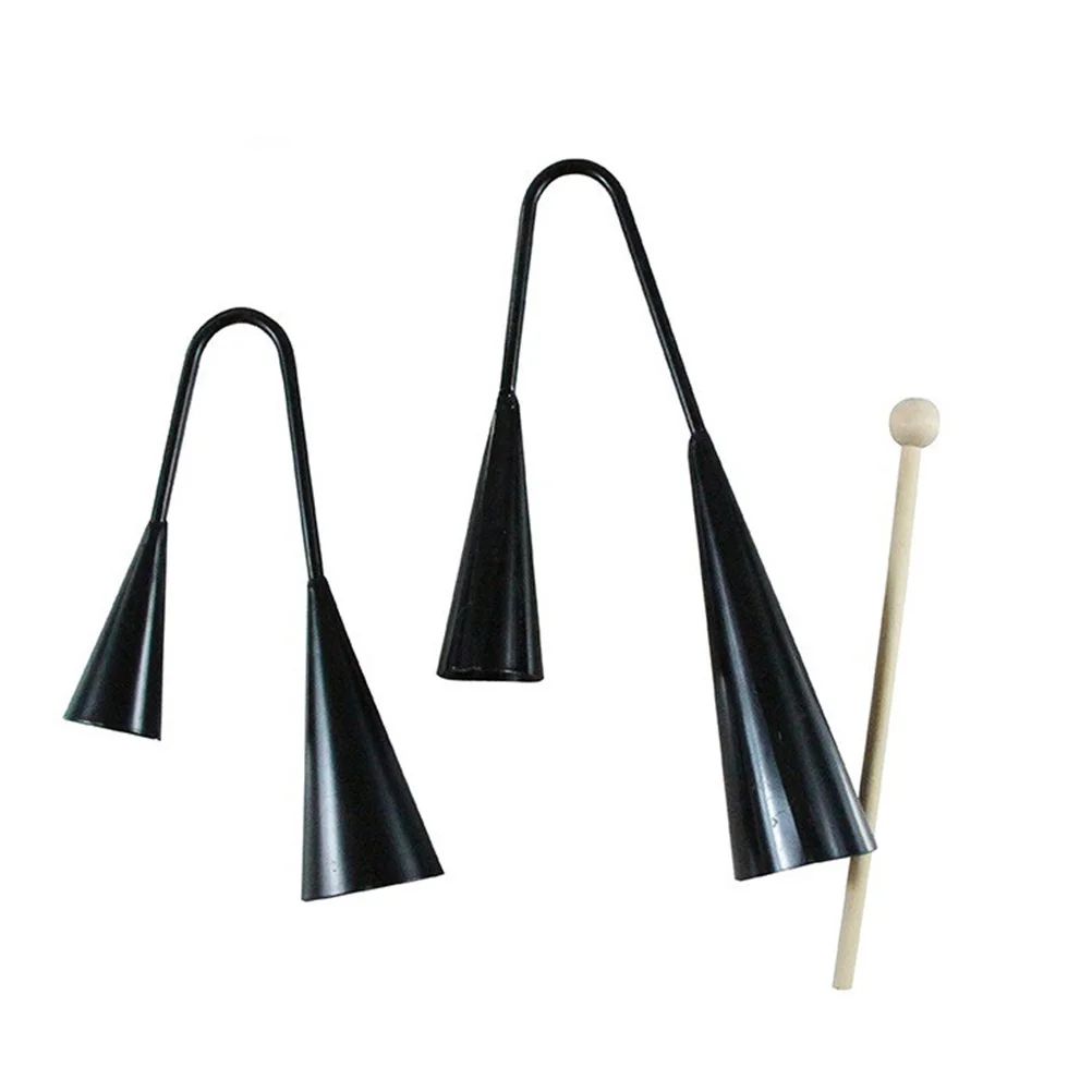 

Instrument Toy Bell Beater Kids Percussion Agogo Cowbell Educational Stick Traditional Tone Two Preschool Early Musical
