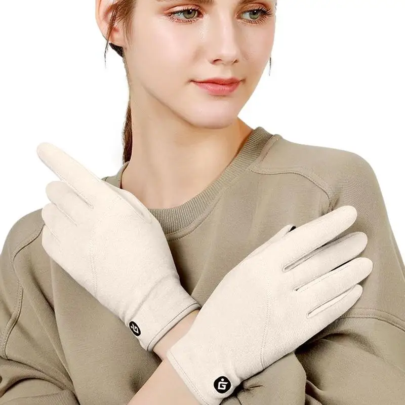 

Gloves Touchscreen Women Womens Winter Warm Gloves Soft Cozy Non Slip Palm Gloves Cold Weather Stretch Warm Gloves Womens