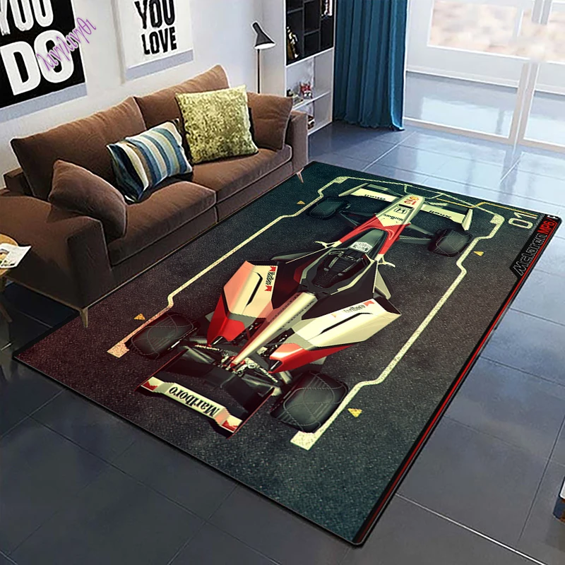 Racing Supercar Large Rug for Living Room Auto Parts Black Carpet Bedroom Area Rug Bathmat Soft Rug Home Decoration