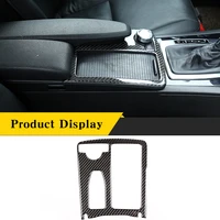 for mercedes benz c class w204 2007 2013 carbon fiber car water cup holder protection panel sticker car interior accessories
