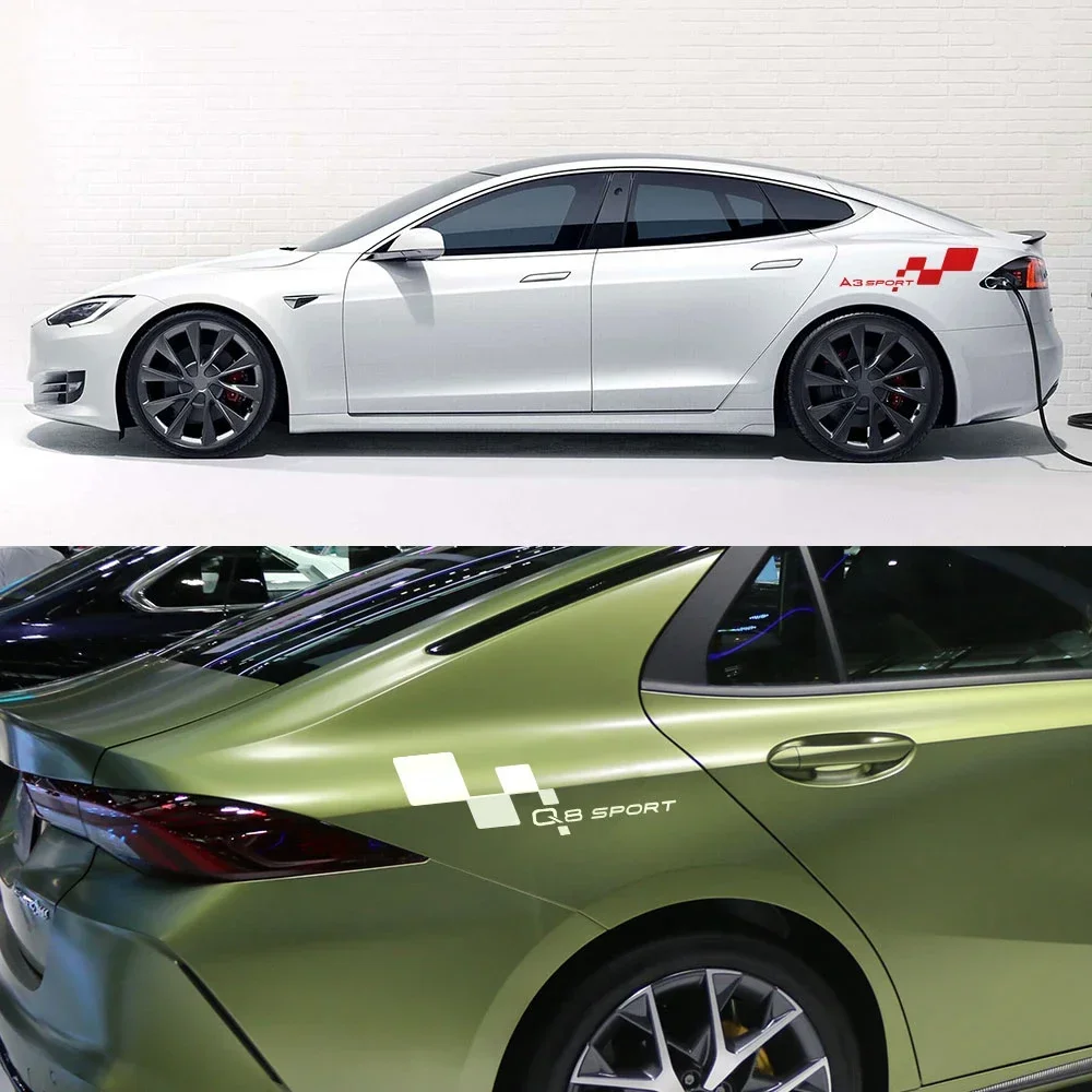 2 шт. виниловая наклейка на боковую дверь автомобиля пленка для внешнего