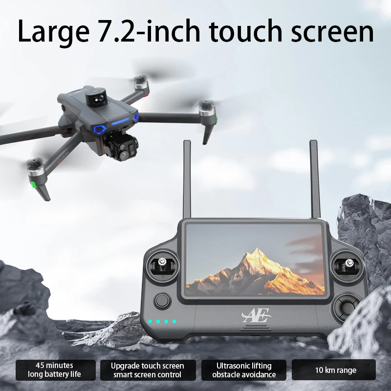 Фото Новый GPS-дрон с камерой 8K HD, 3-осевым карданом, Wi-Fi, обходом препятствий, FPV, бесщеточный, с сенсорным экраном, пультом ДУ, квадрокоптер, игрушка, 64 ГБ №5