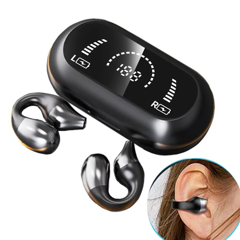 Беспроводные наушники Bluetooth-наушники полупрозрачные с зарядным отсеком двойным