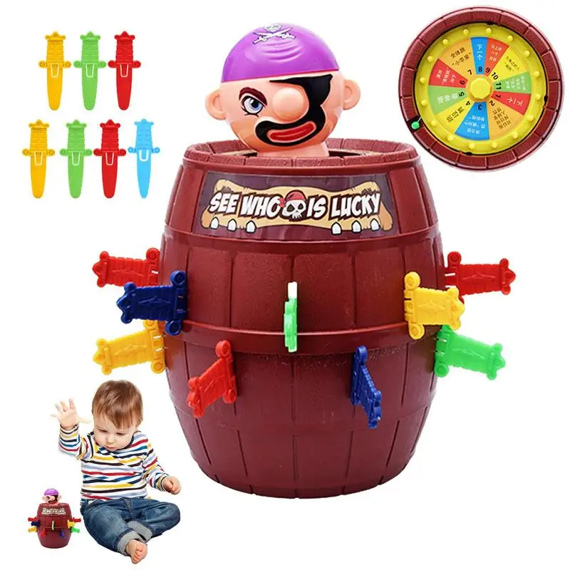 

New Funny Pirate Barrel Toys Lucky Game Jumping Pirates Bucket Table Games Poped Up Tricky Toy Family Jokes for Children Gifts