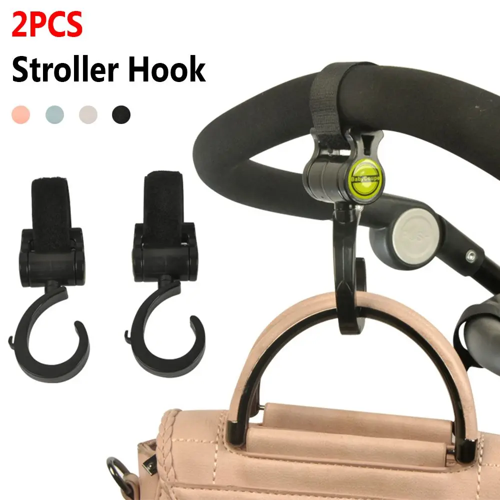 

2pcs Multipurpose Activity Gear 360 Rotatable Holder Pram Baby Stroller Hooks Hanger Diaper Bag