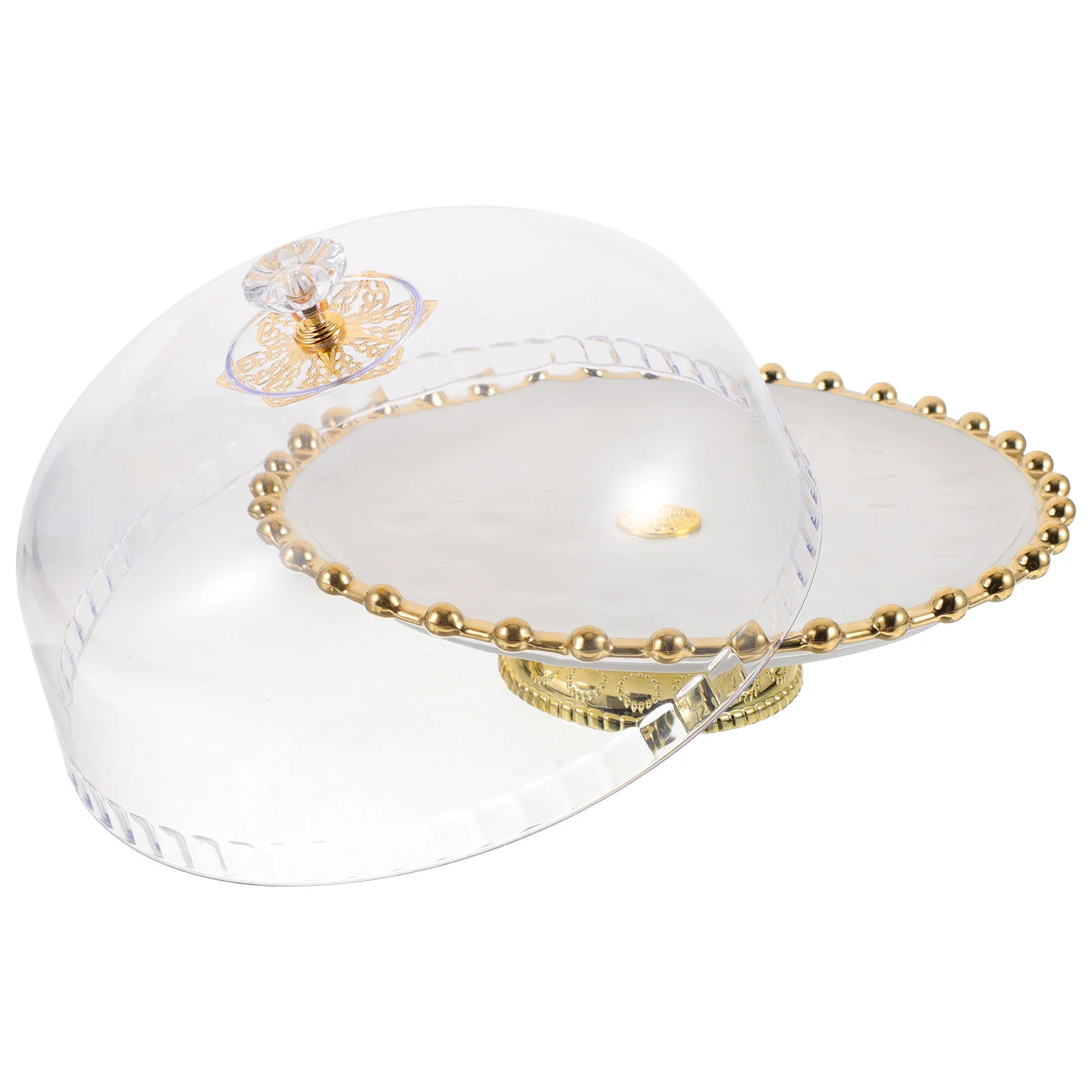 

Tall Cake Pan Pastry Stand Snacks Serving Tray Clear Acrylic Dessert Storage Plate Lid Bread Display High Base