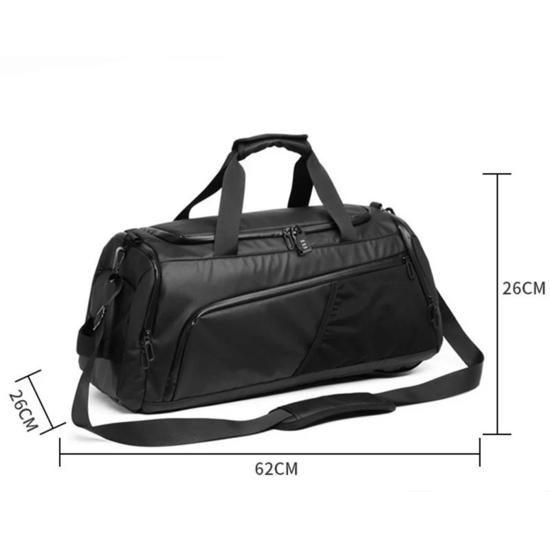 Men Gym Bag Large Capacity Training Fitness Workout Sports Bag Backpack Dry Wet Yoga Bags Business Travel Bag with Shoes Pouch
