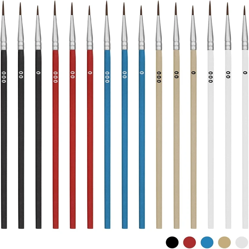60 шт. миниатюрные кисти для рисования 5 цветов