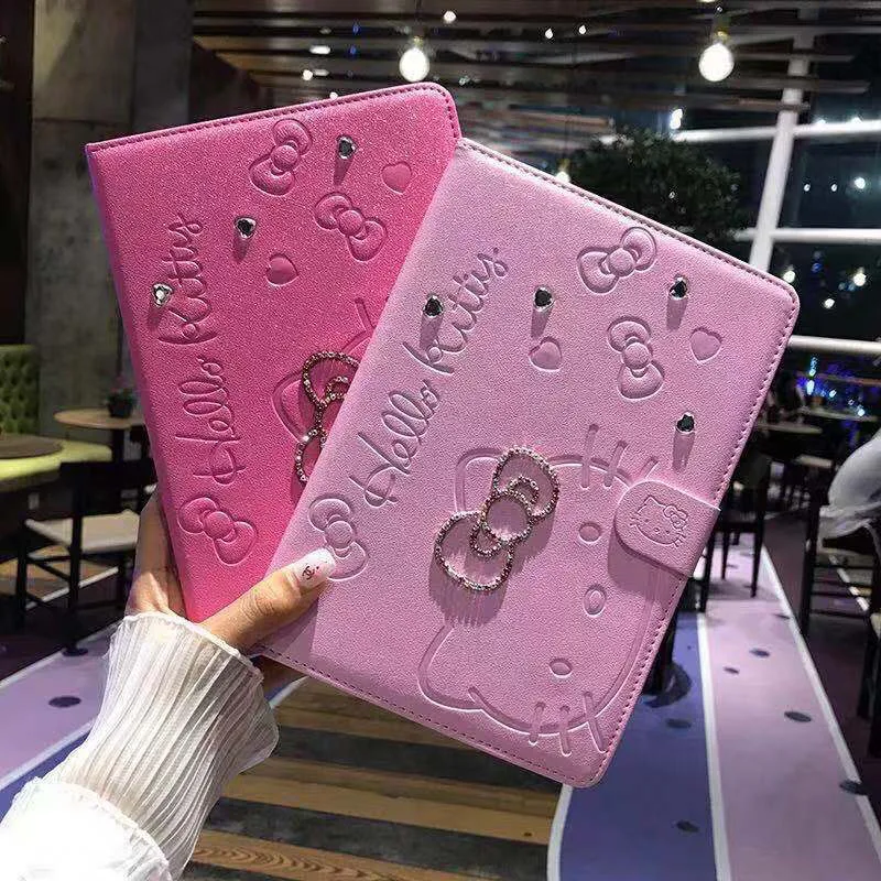 Kawaii Sanrio милый чехол Hello Kitty для Ipad 10Th Air 1 2 3 Pro Mini 5 6 2019 2020 10 мультяшный ПУ кожаный