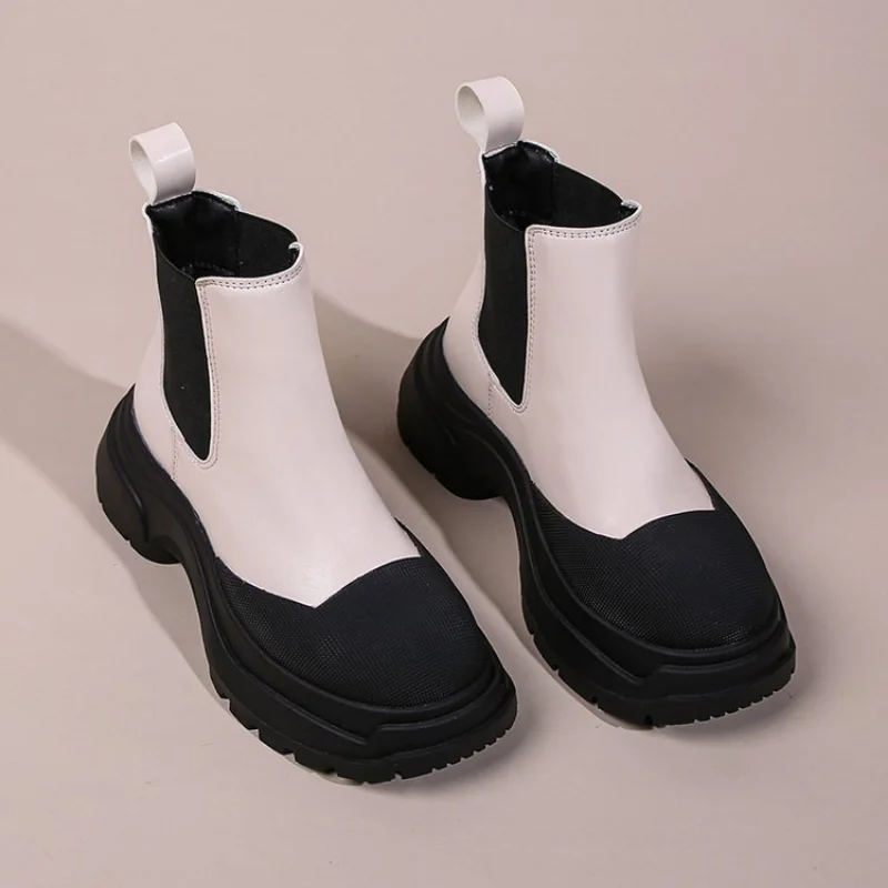 Chelsea Boots Platform Chunky Women Shoes 2022 New Winter Casual Sports Shoes Snow Ankle Boots Punk Goth Fad Mujer Zapatillas