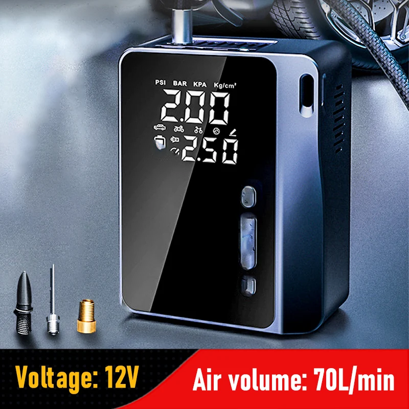 

Smart Car Air Pump DC12V Electric Air Compressor Digital Display Pressure Portable Wireless Electric Pump For Bicycle Motorcycle