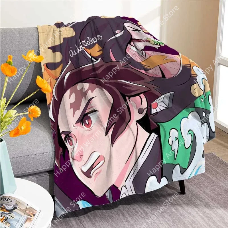 Devil's Blade аниме домашний декор Demon Slayer Kimetsu No Yaiba Tanjirou Hudie двойное плюшевое одеяло из овечьего пуха постельные принадлежности чехол для дивана (art.: 3920d07dcd32d) - 3920d07dcd32d