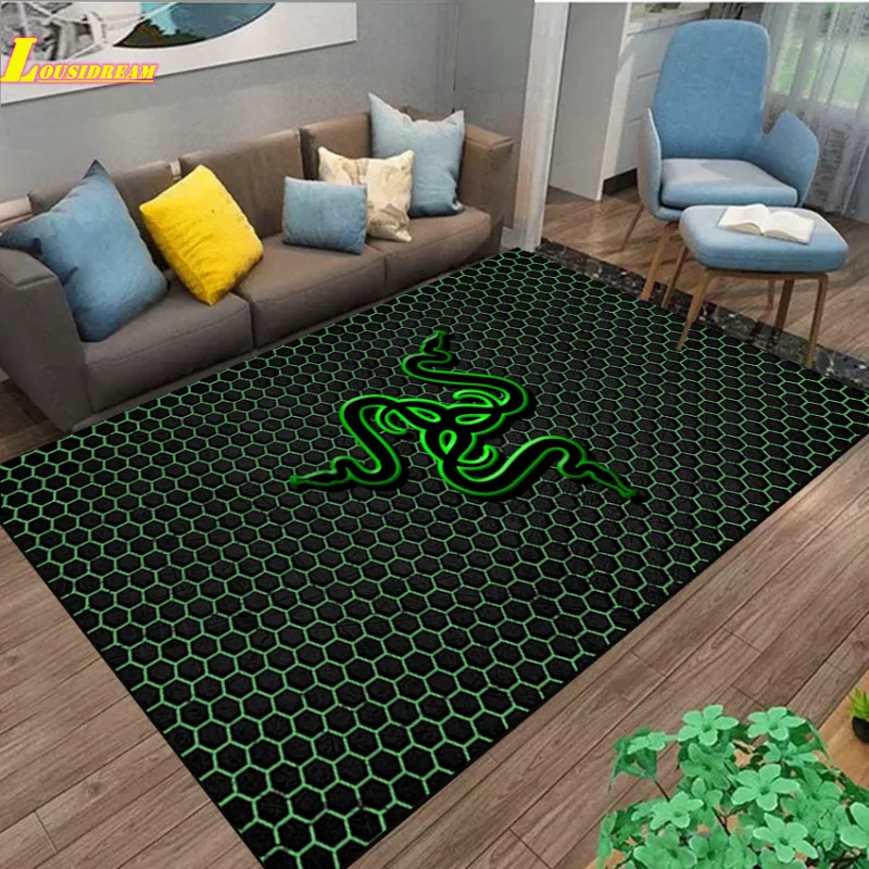 Carpet Gamer Razer ALIENWARE Alien Rug Carpet for Living Room Sofa Table Non-Slip Rug for Bedroom Area Rug Floor Mats Room Decor