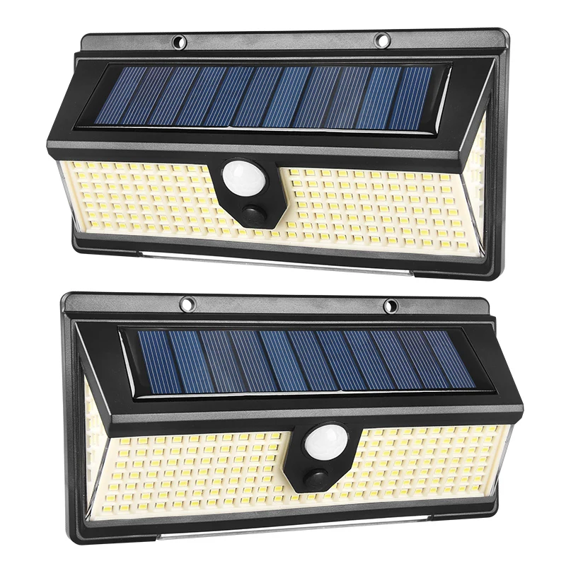 4 Working Mode Outdoor IP65 Waterproof Sensor Lighting Solar Wall Lamps Solar190LED 4Pcs Solar Motion Garden Decoration Lights