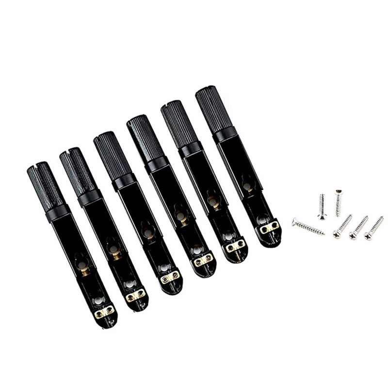 

Black Single Headless Guitar Bridge Single Fixed Brass Fan Bridges Guitar Bridge Accessories For 6 String Electric Guitar