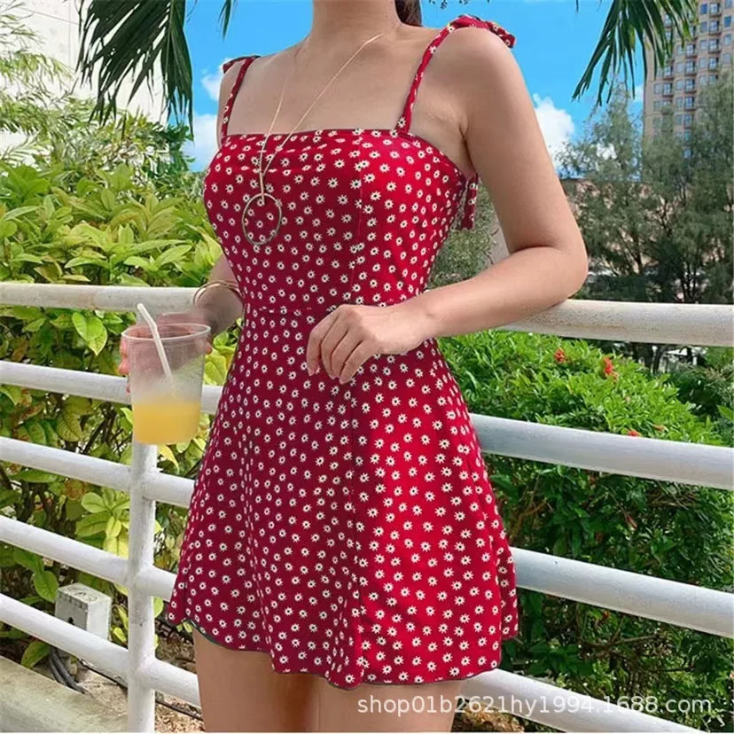 

2023 New Korean Style Beachwear Sexy Monokini Push Up Pad Bathers One Piece Swimsuit Lady Skirted Swimming Suit