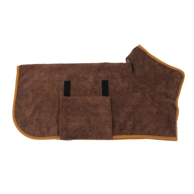 

Халат для высыхания собак, абсорбирующий банный халат для щенков, очень Впитывающее плотное махровое полотенце для собак, халат с регулируемым ремешком на капюшоне, для быстрой собак