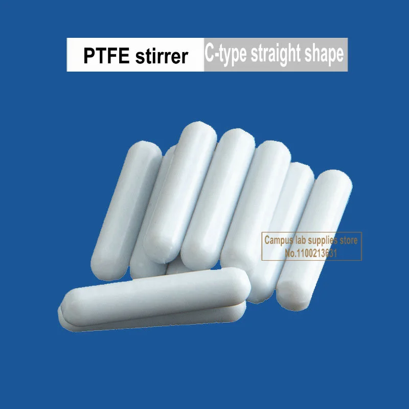 10pcs/lot Lab Magnetic Stir BarTypeC PTFE Rotor Straight Cylindrical Magnet Stirrer Used In Flat-bottomed Beakers