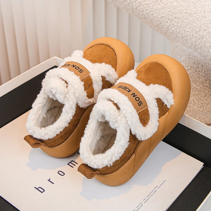 Новинка 2024 года детская хлопковая обувь зимняя теплая детские модные ботинки