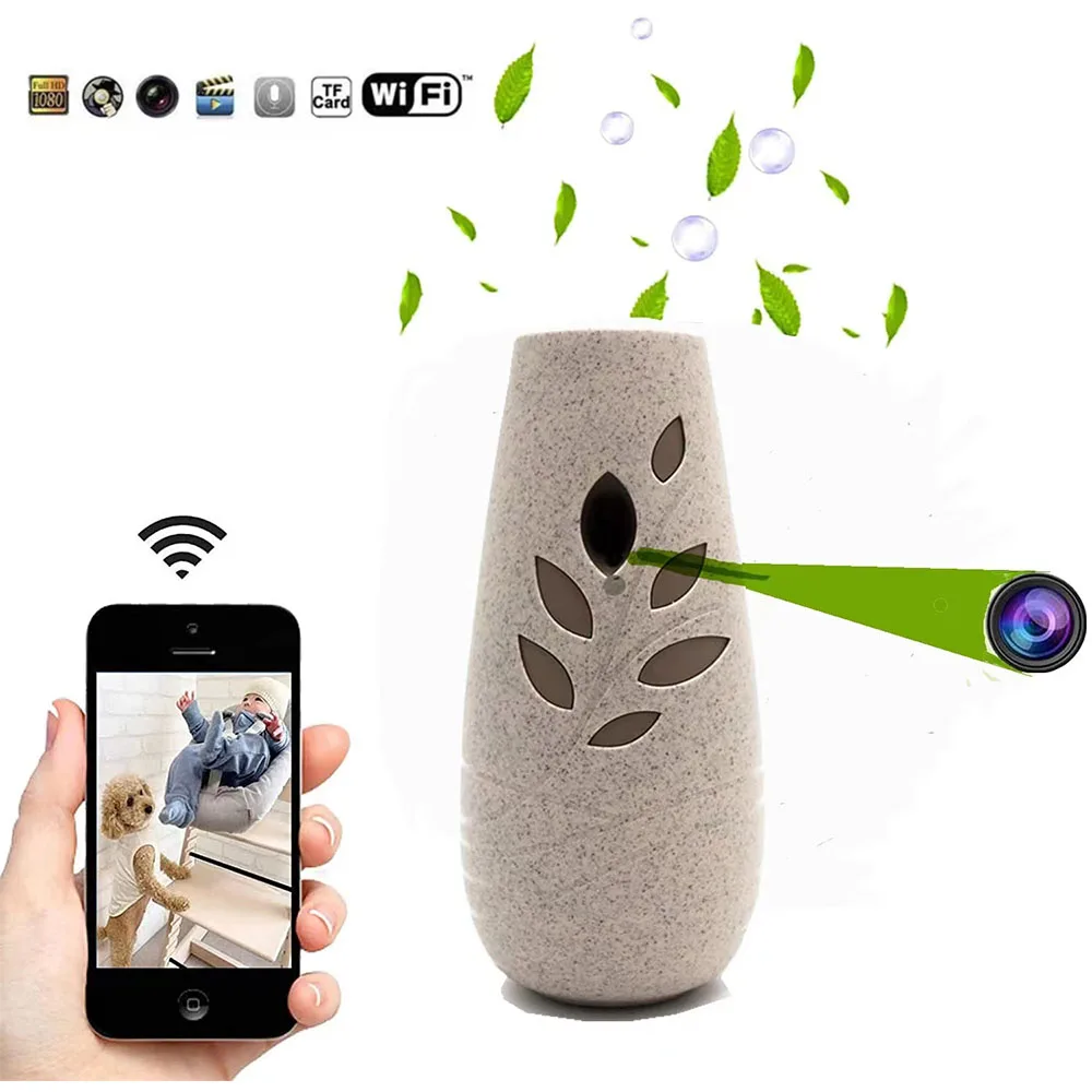 New Aromatherapy Spray WiFi Camera Motion Detection Security P2P Surveillance Camcorder Video Recorder IP Cam Suport TF SD Card