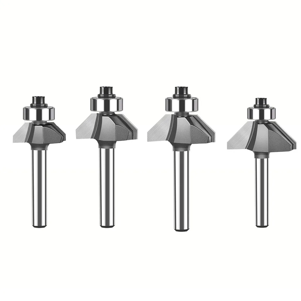 

Фреза с круглым хвостовиком 6 мм для деревообрабатывающего инструмента с подшипником, фреза для деревообрабатывающего гравировального станка, обрезка