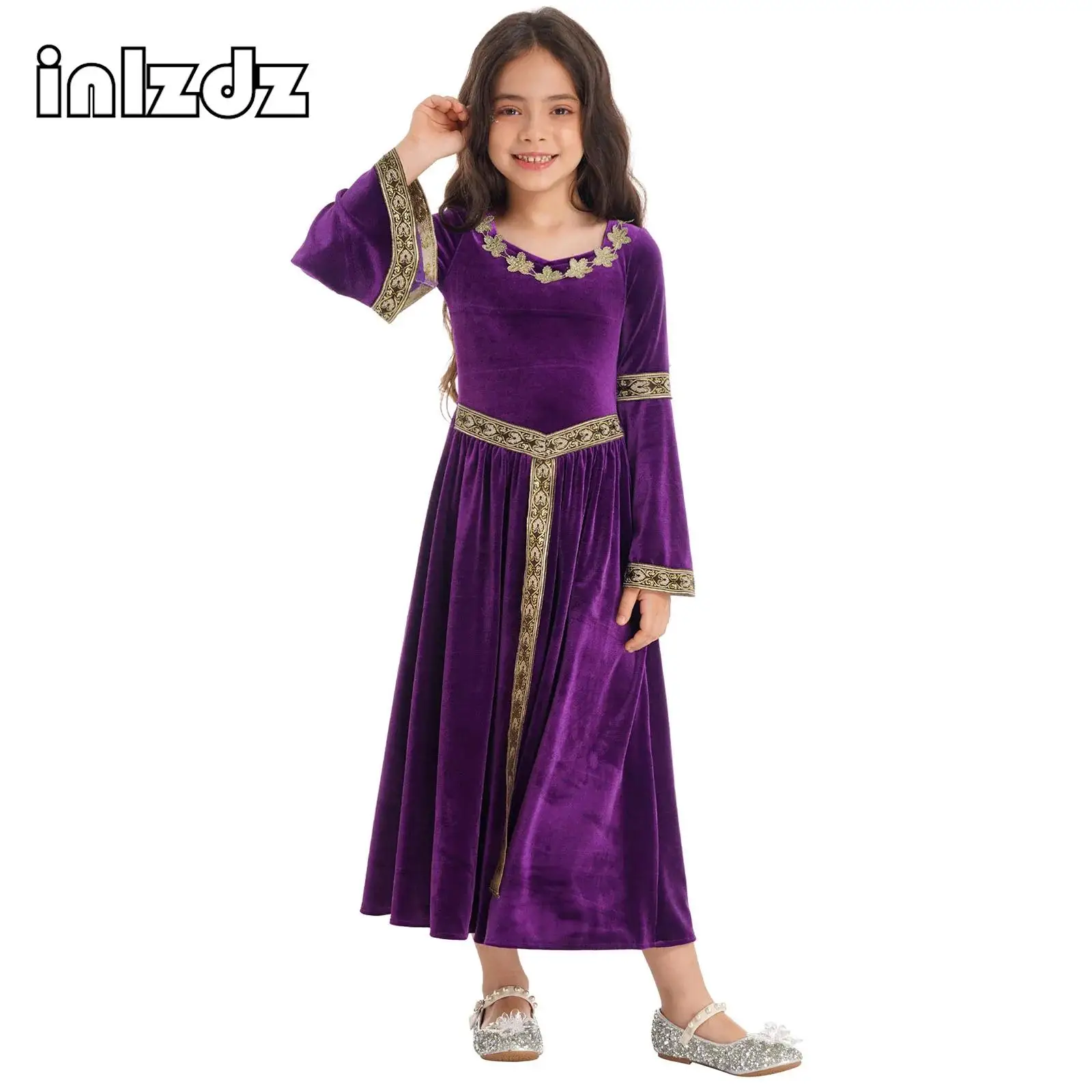 Детское платье принцессы в средневековом стиле для девочек костюм викторианской