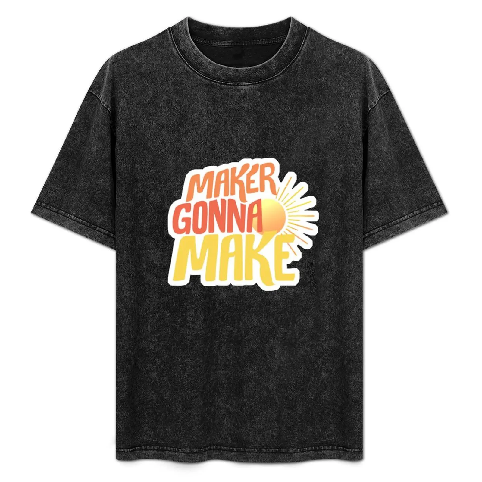 Maker gonna make - футболка Sunburst с аниме винтажные футболки топы больших размеров