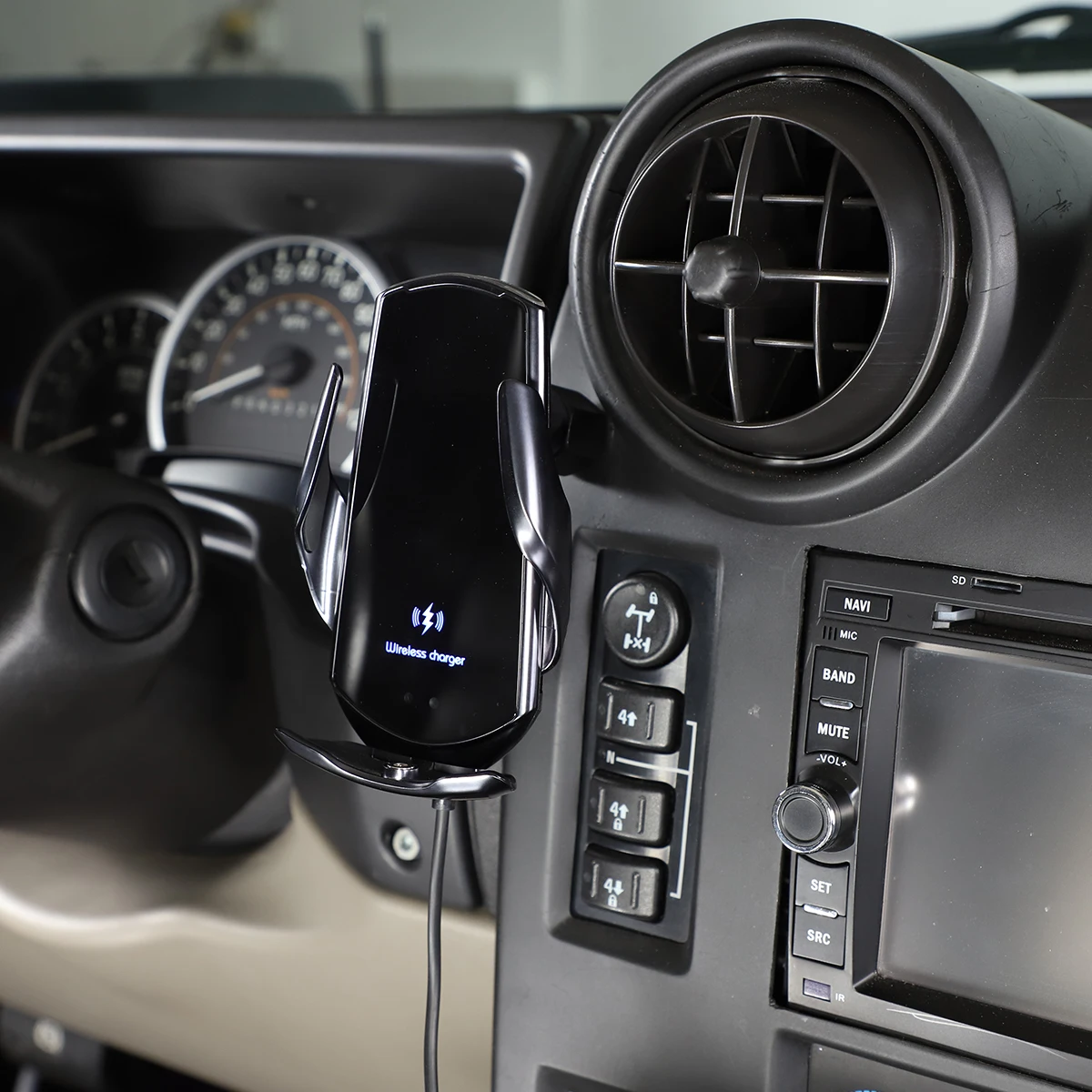 Черный Автомобильный держатель для телефона Hummer H2 2003-2007 из алюминиевого сплава